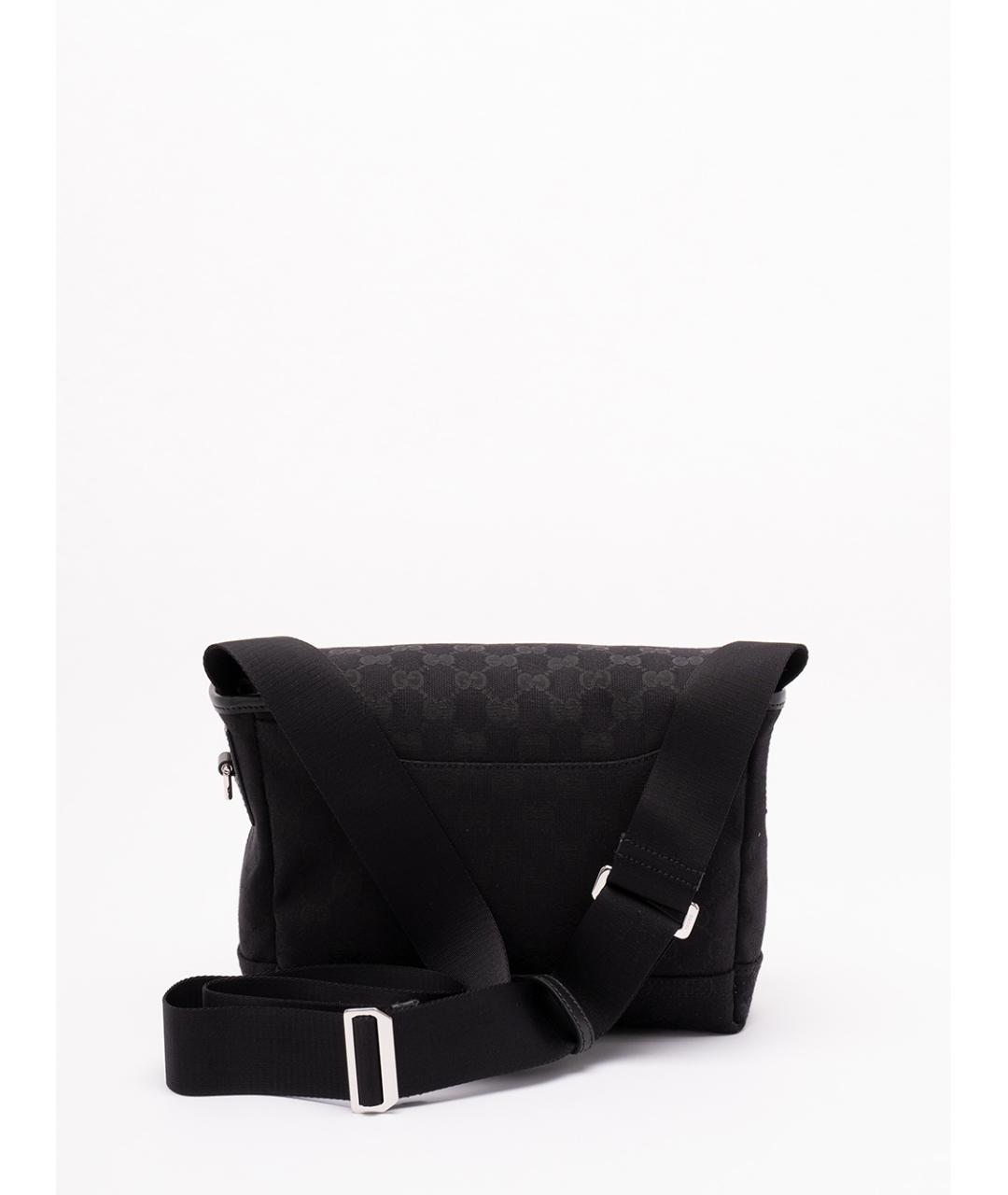 GUCCI Черная тканевая сумка на плечо, фото 2