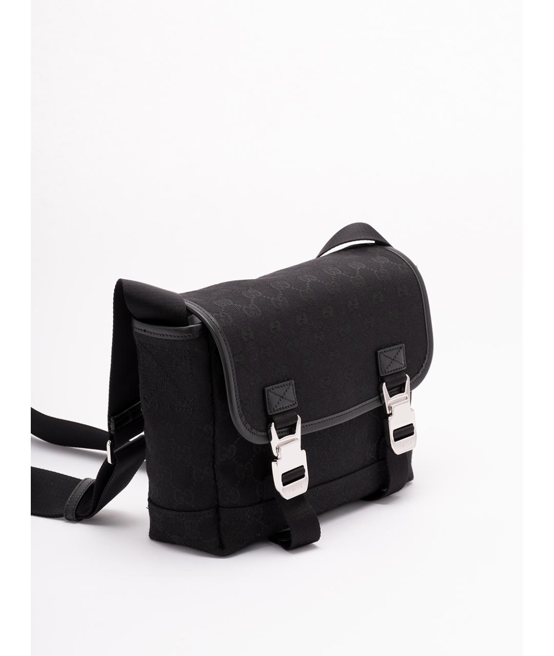 GUCCI Черная тканевая сумка на плечо, фото 3