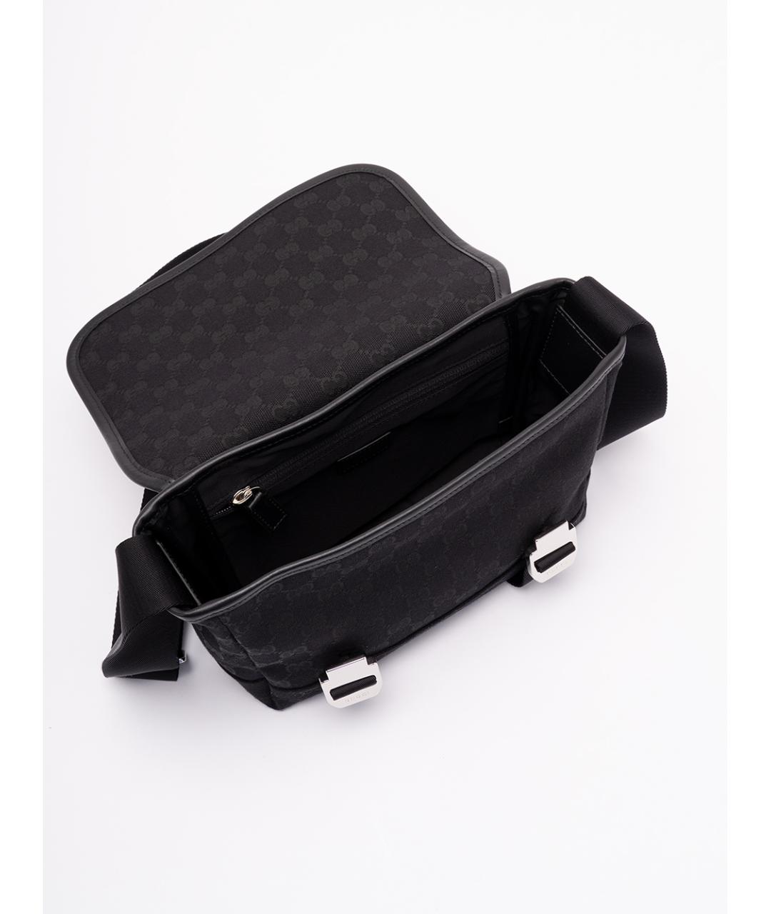 GUCCI Черная тканевая сумка на плечо, фото 6