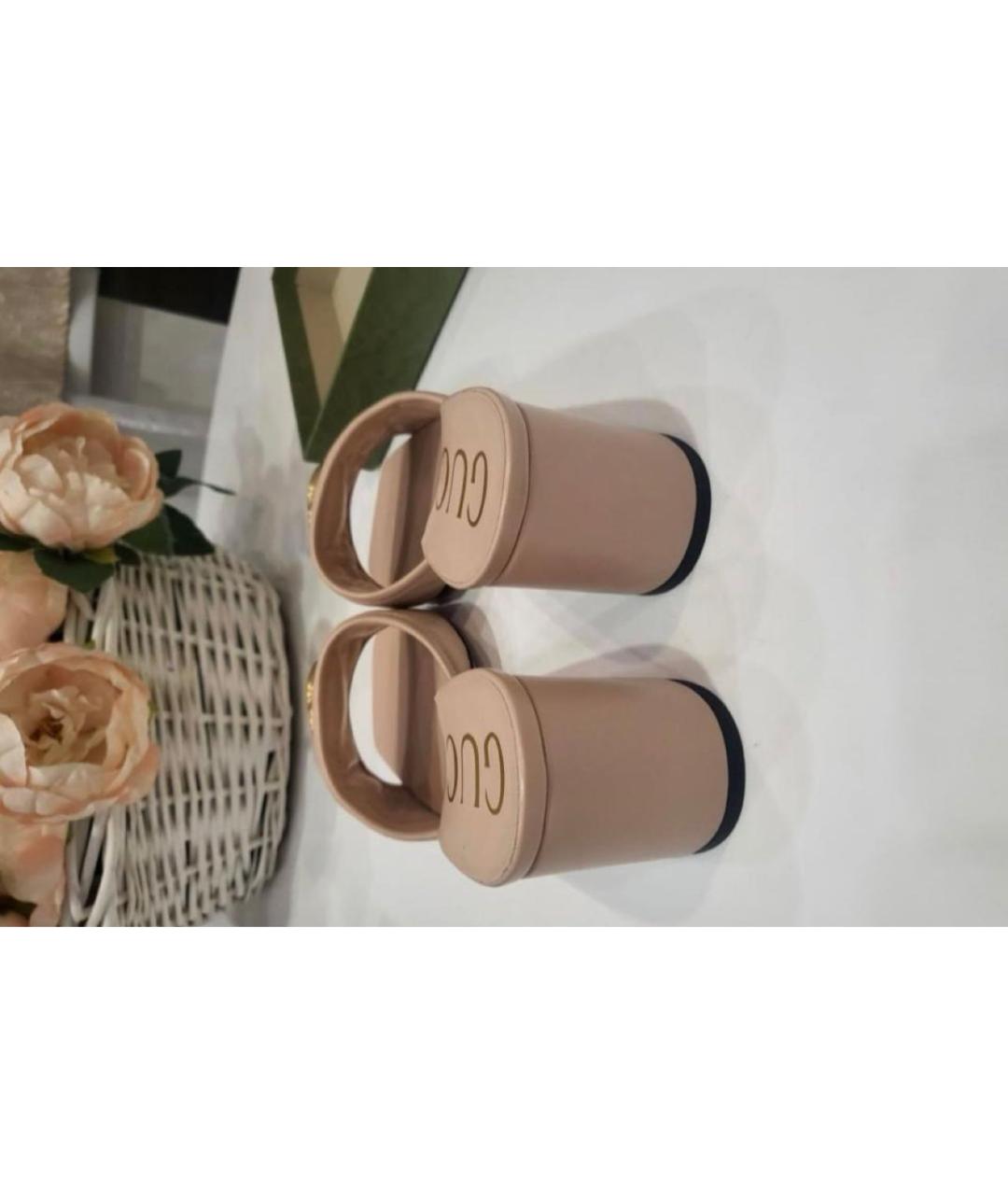 GUCCI Бежевые кожаные мюли, фото 4