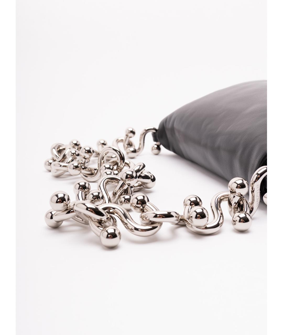 SPORTMAX Черная кожаная сумка через плечо, фото 4