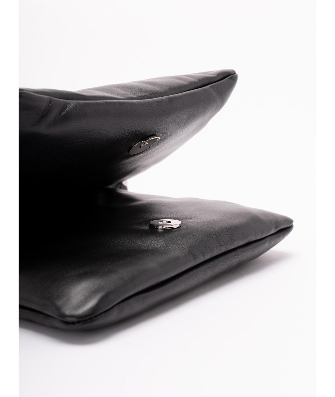 SPORTMAX Черная кожаная сумка через плечо, фото 6