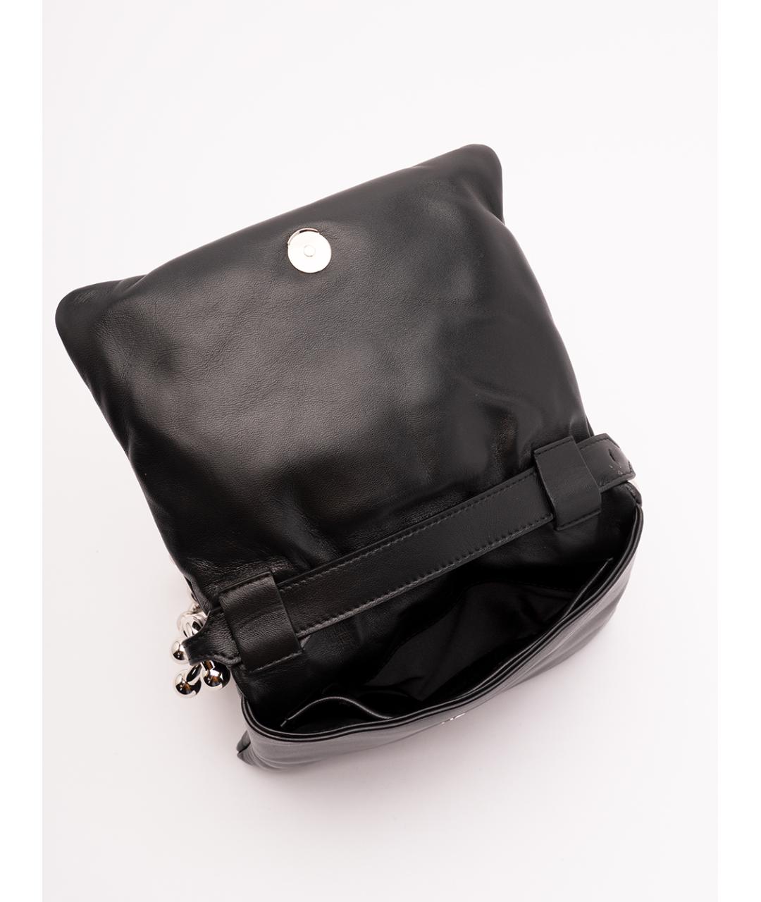 SPORTMAX Черная кожаная сумка через плечо, фото 9