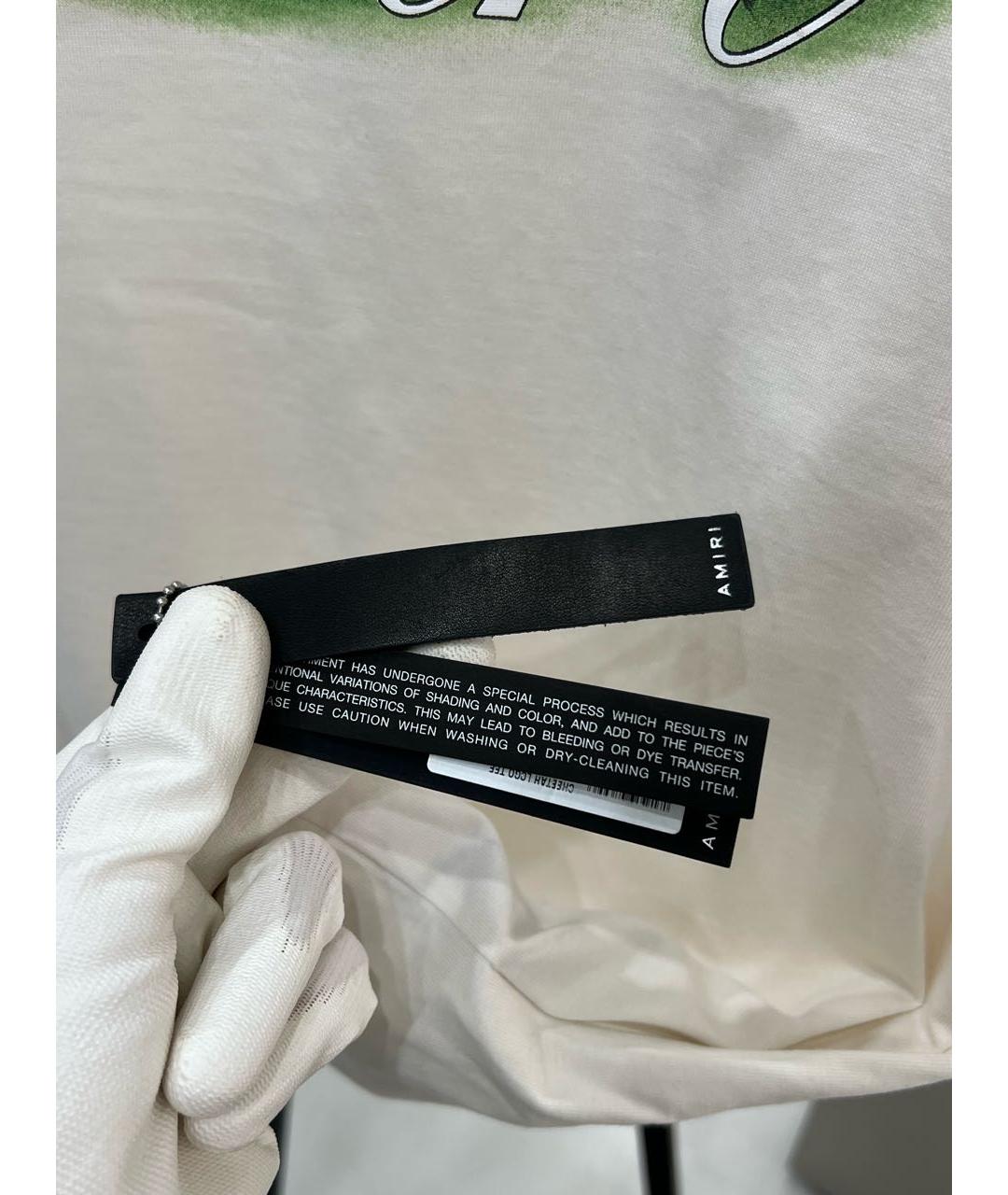 AMIRI Бежевая хлопковая футболка, фото 3