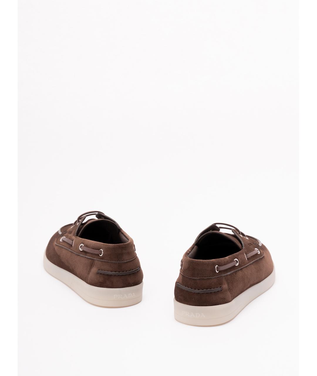 PRADA Коричневые кожаные лоферы, фото 3