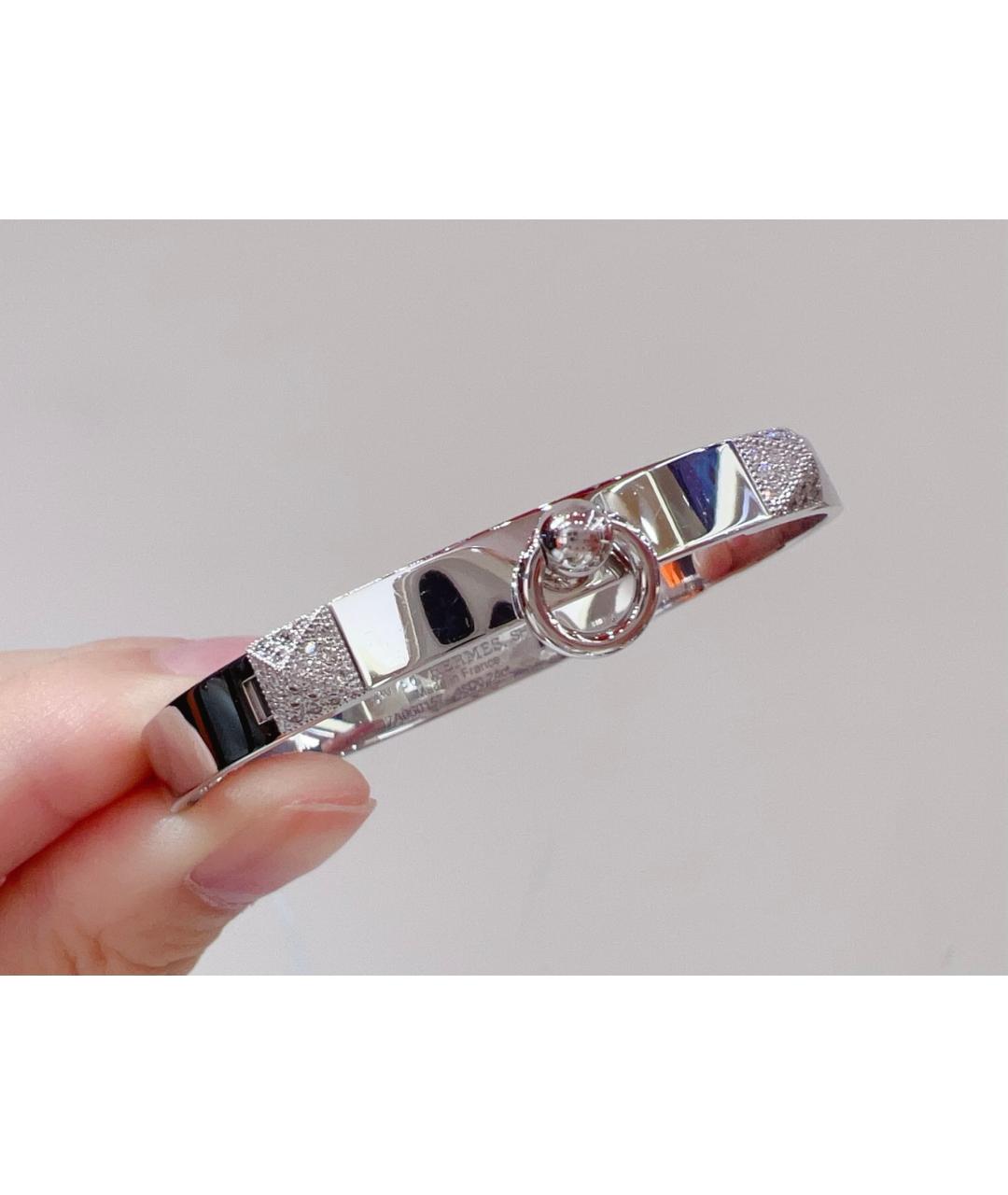 HERMES Серебрянный браслет из белого золота, фото 3