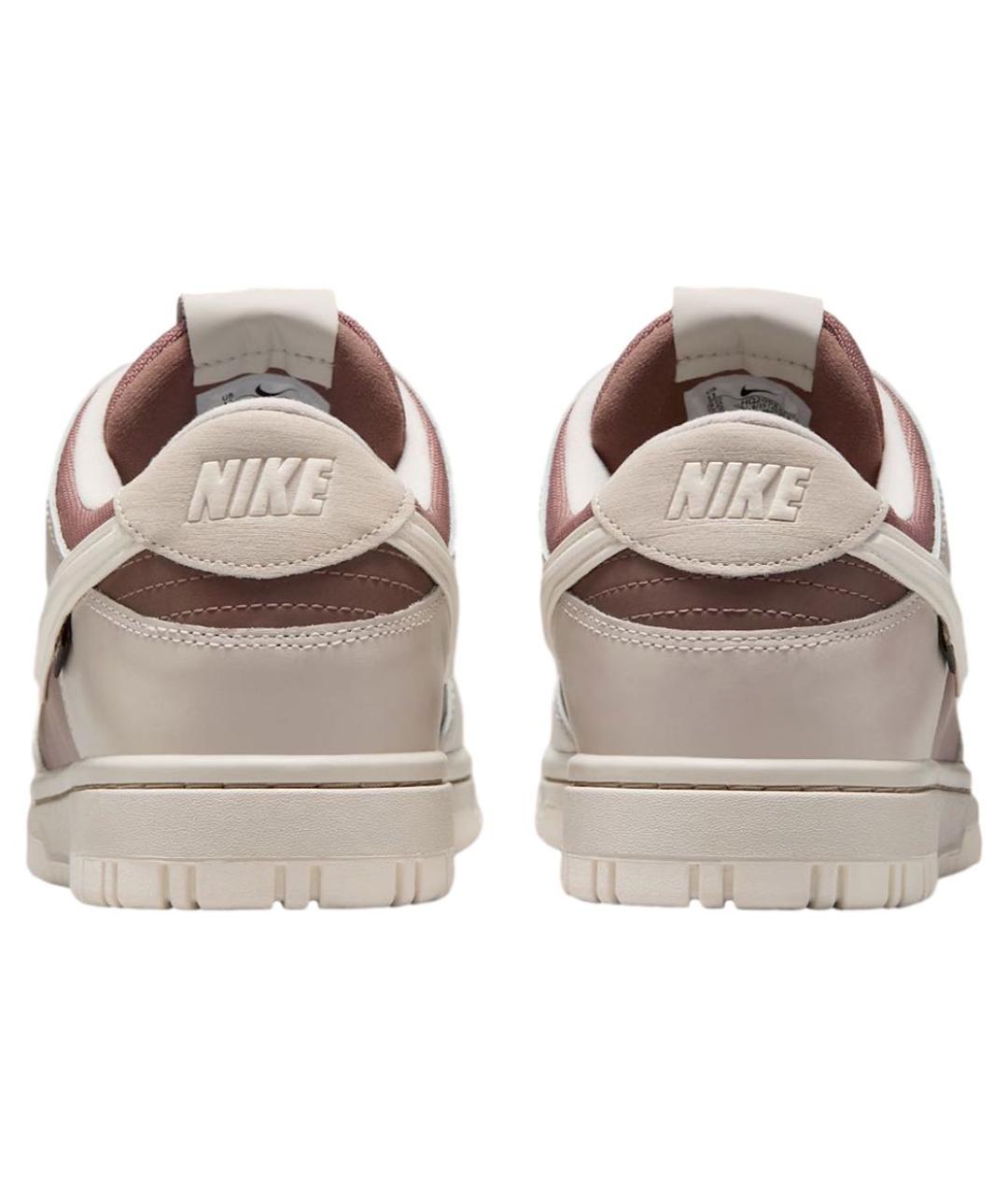 NIKE Бежевые кожаные низкие кроссовки / кеды, фото 4