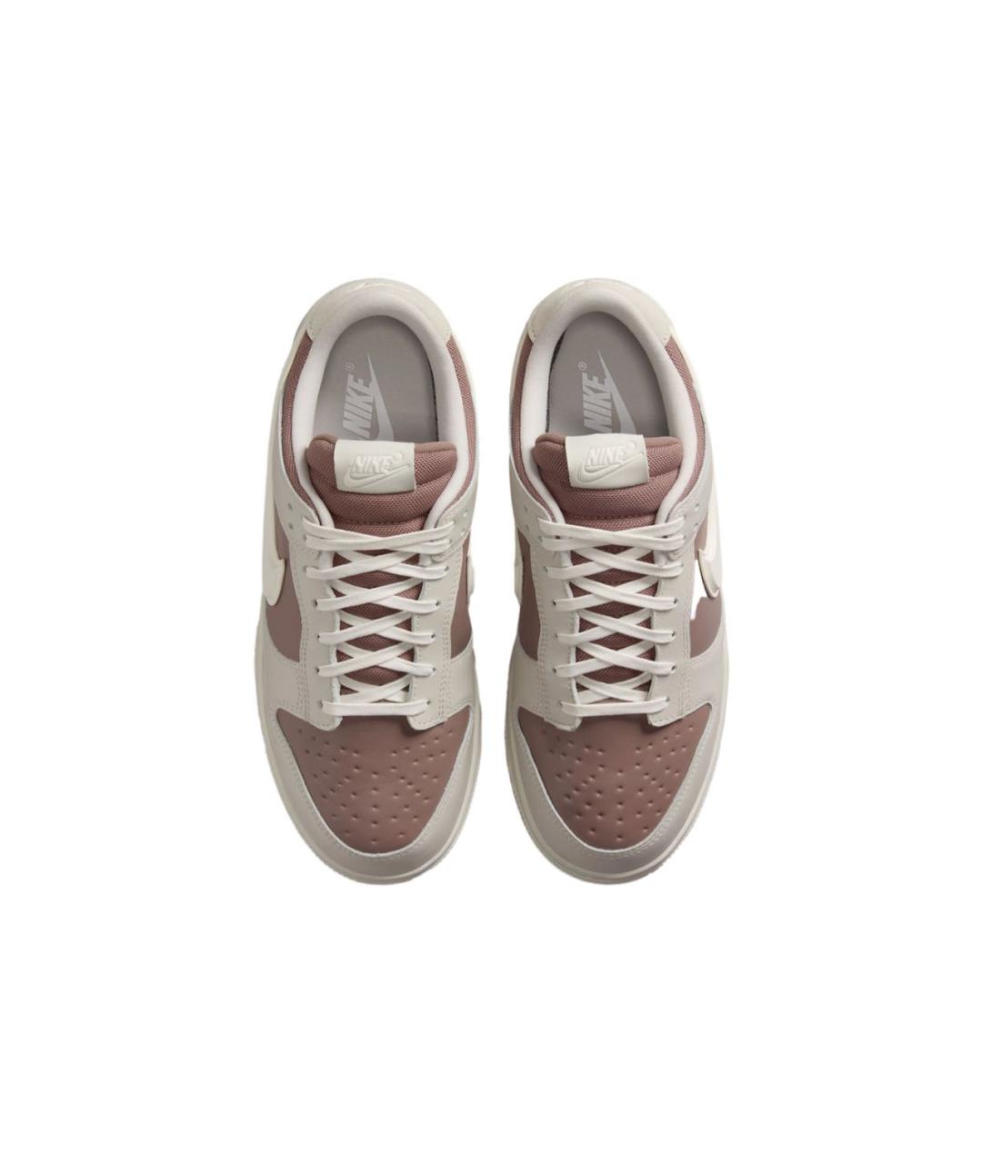 NIKE Бежевые кожаные низкие кроссовки / кеды, фото 3