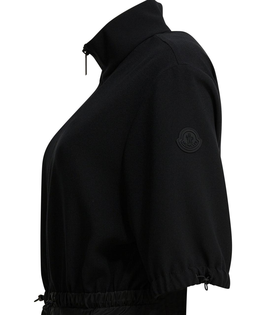 MONCLER Черное полиамидовое повседневное платье, фото 4