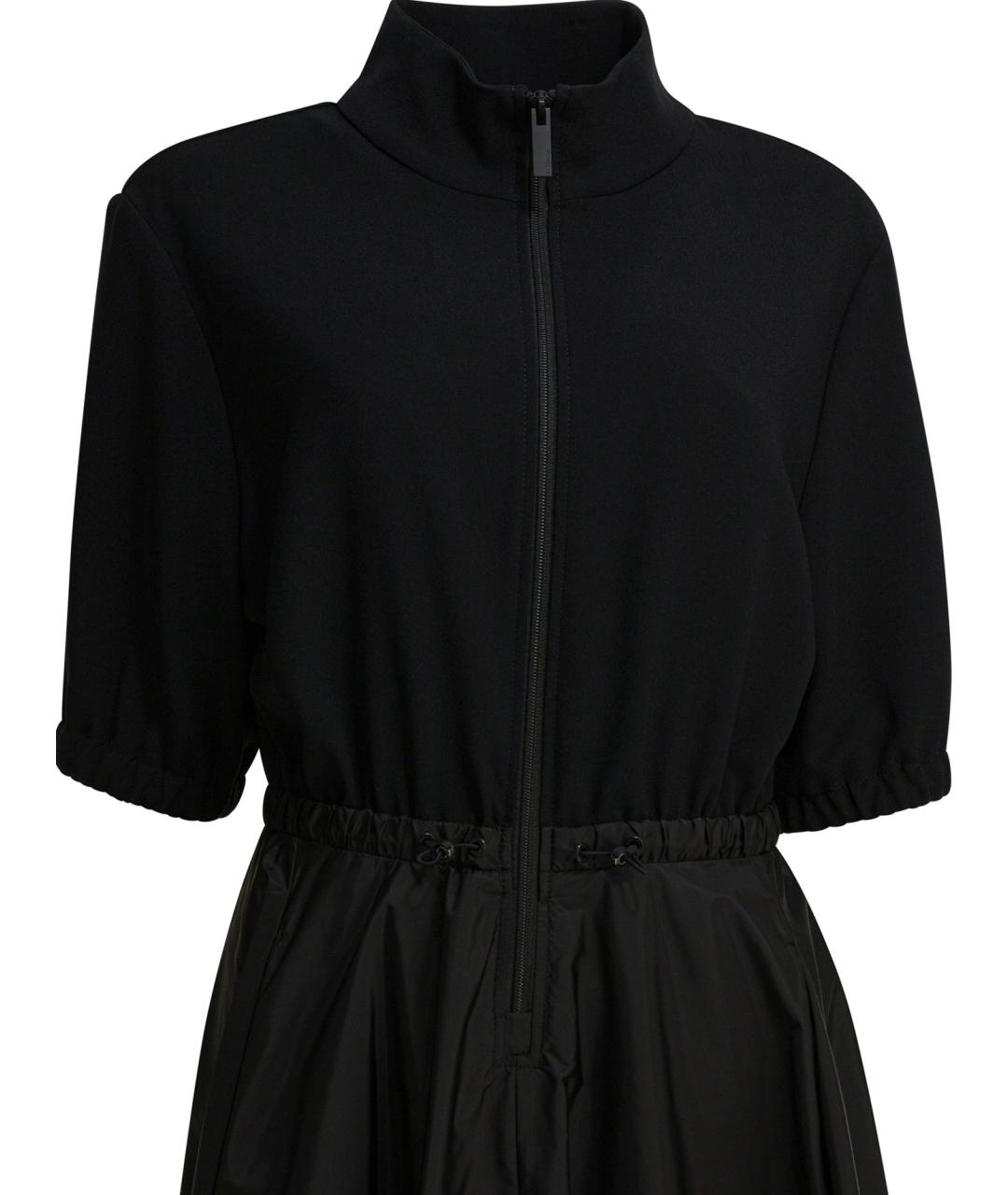 MONCLER Черное полиамидовое повседневное платье, фото 3