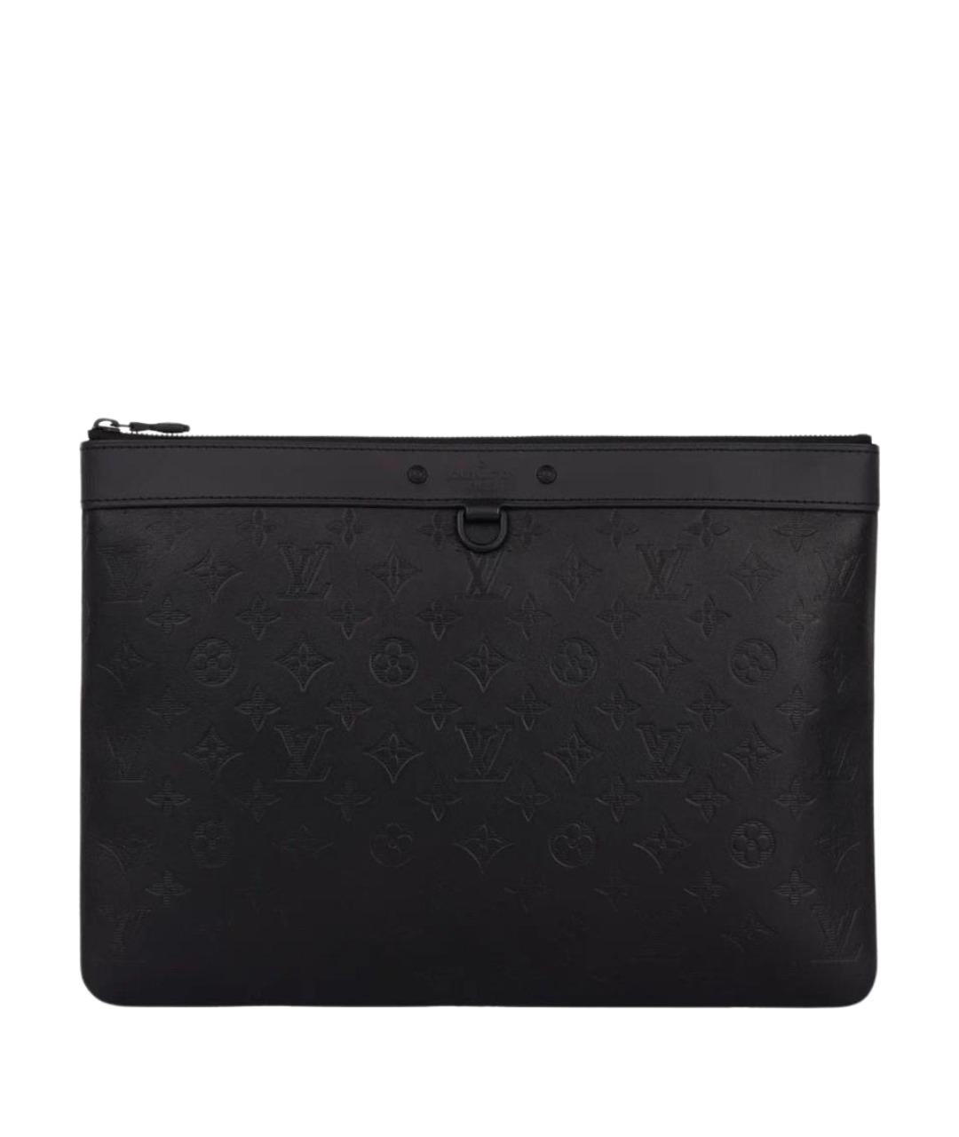 LOUIS VUITTON Черная кожаная папка для документов, фото 1