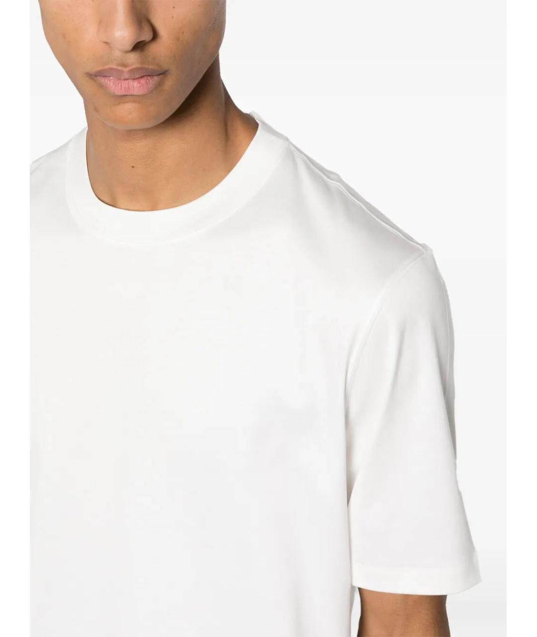 BRUNELLO CUCINELLI Белая хлопковая футболка, фото 4