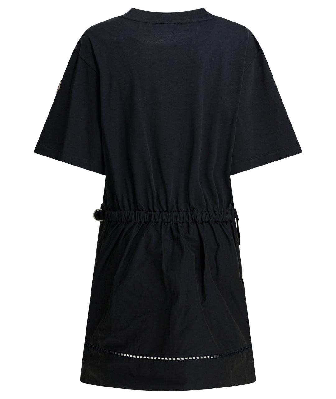 MONCLER Темно-синее хлопковое повседневное платье, фото 2