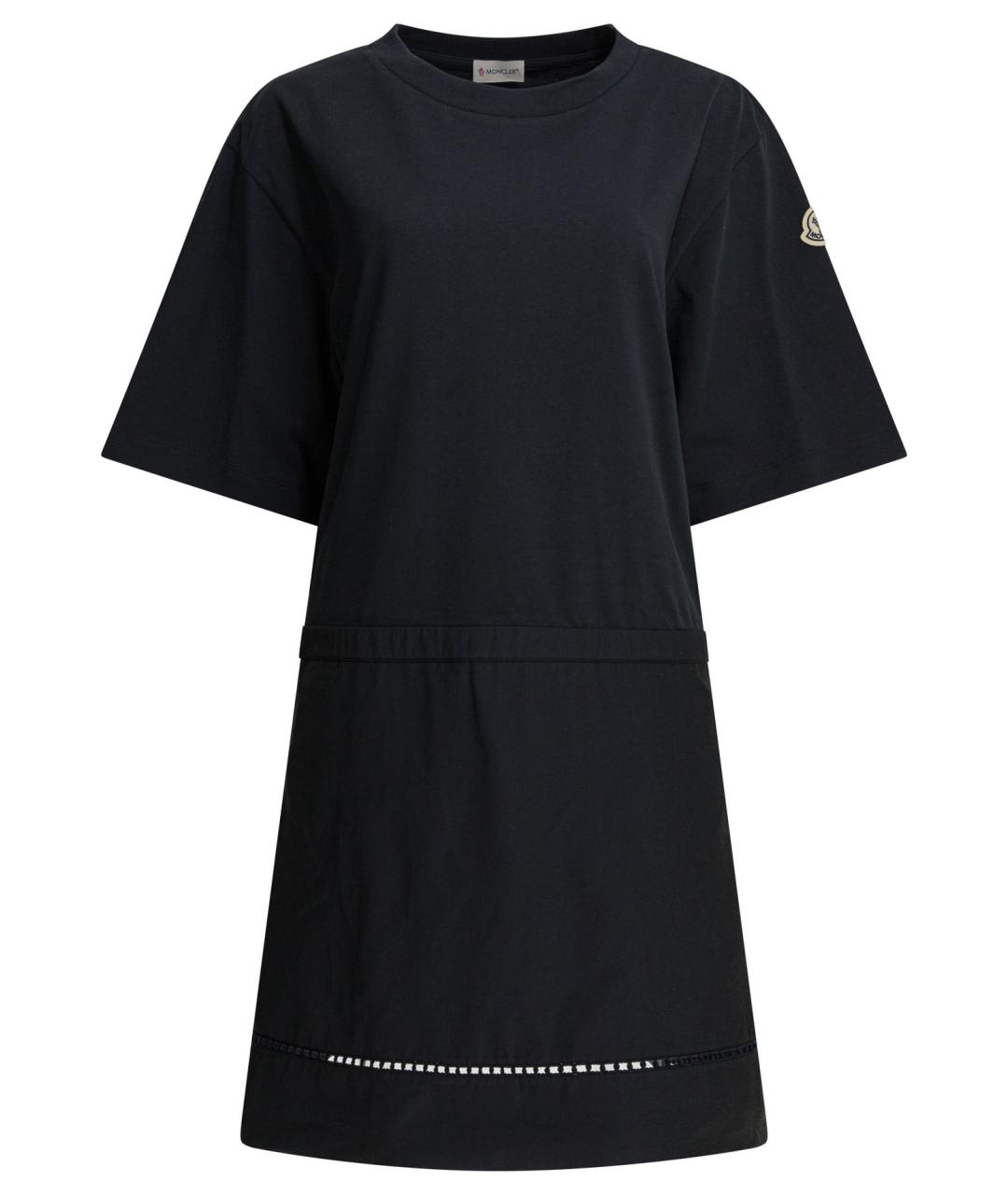 MONCLER Темно-синее хлопковое повседневное платье, фото 1