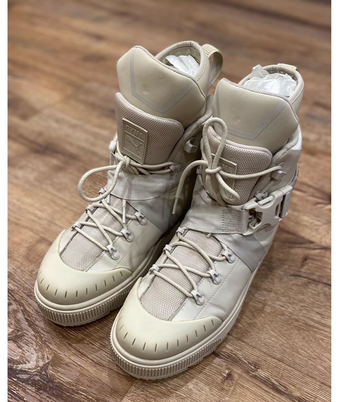 PUMA Бежевые высокие ботинки из искусственной кожи, фото 3