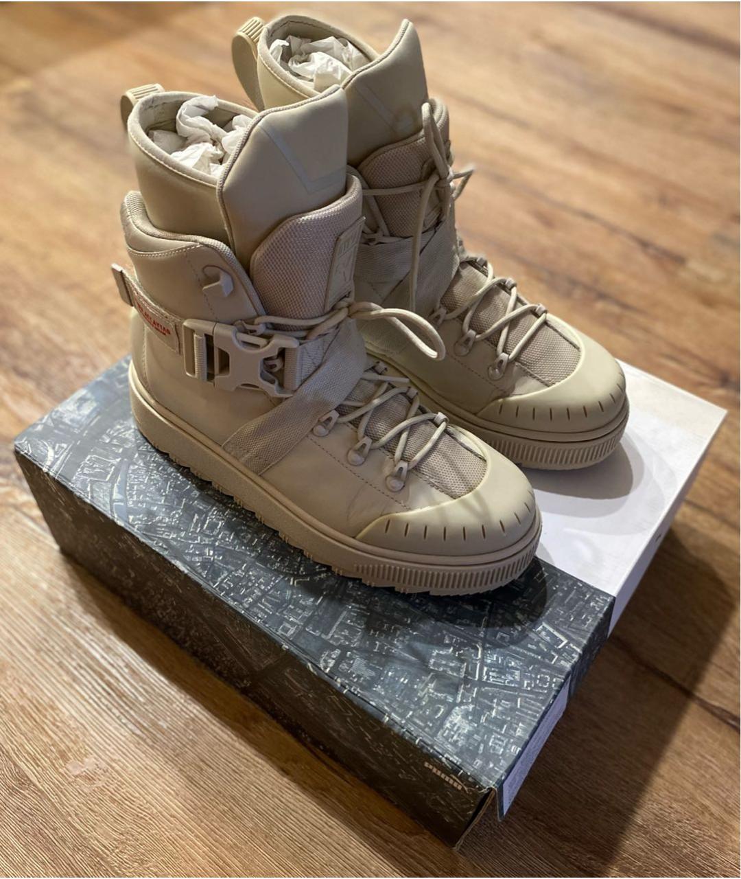 PUMA Бежевые высокие ботинки из искусственной кожи, фото 2