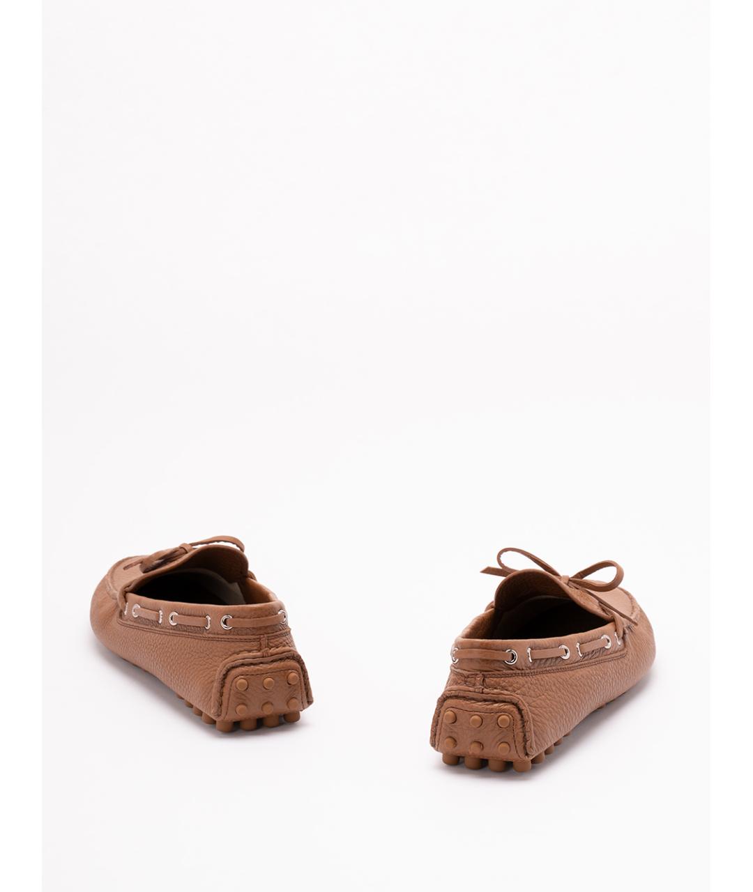 PRADA Коричневые кожаные мокасины, фото 3