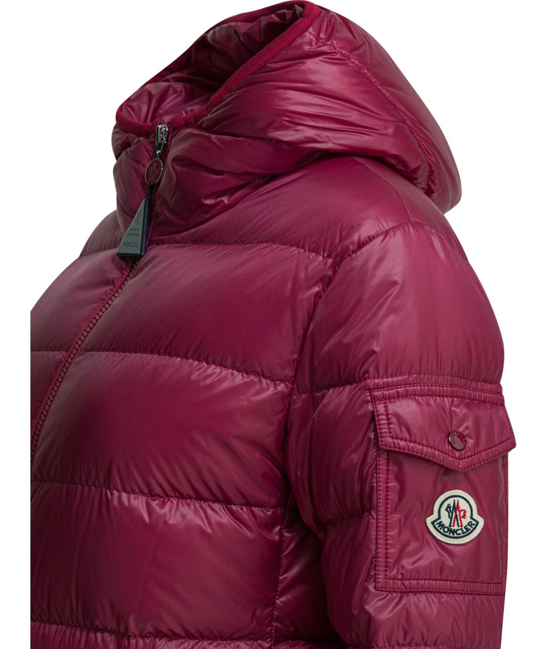 MONCLER Фуксия полиамидовый пуховик, фото 2