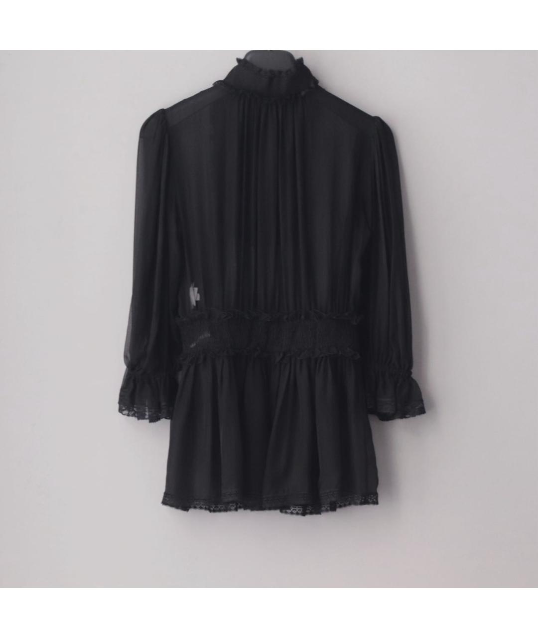 DOLCE&GABBANA Черная шелковая блузы, фото 3