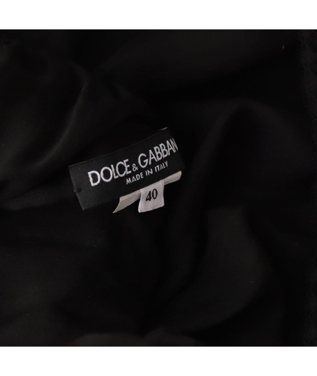 DOLCE&GABBANA Черная шелковая блузы, фото 4