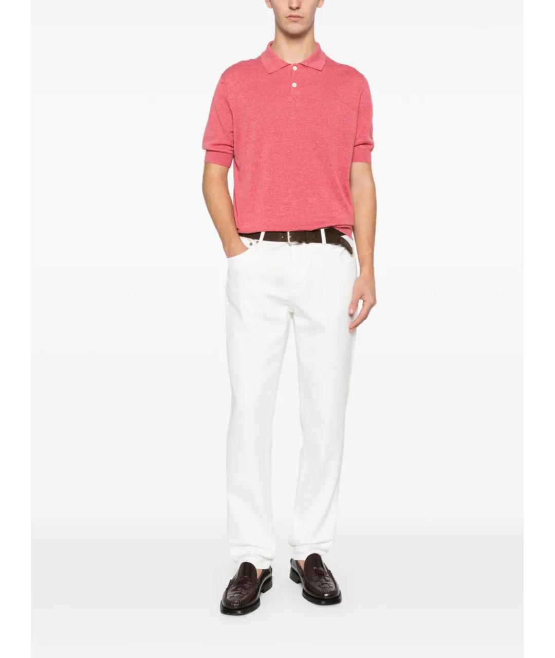 BRUNELLO CUCINELLI Розовый льняной джемпер / свитер, фото 2