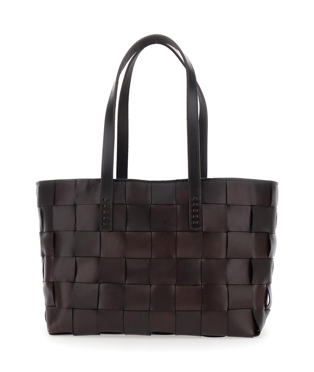 Dragon Diffusion Коричневая кожаная сумка тоут, фото 2