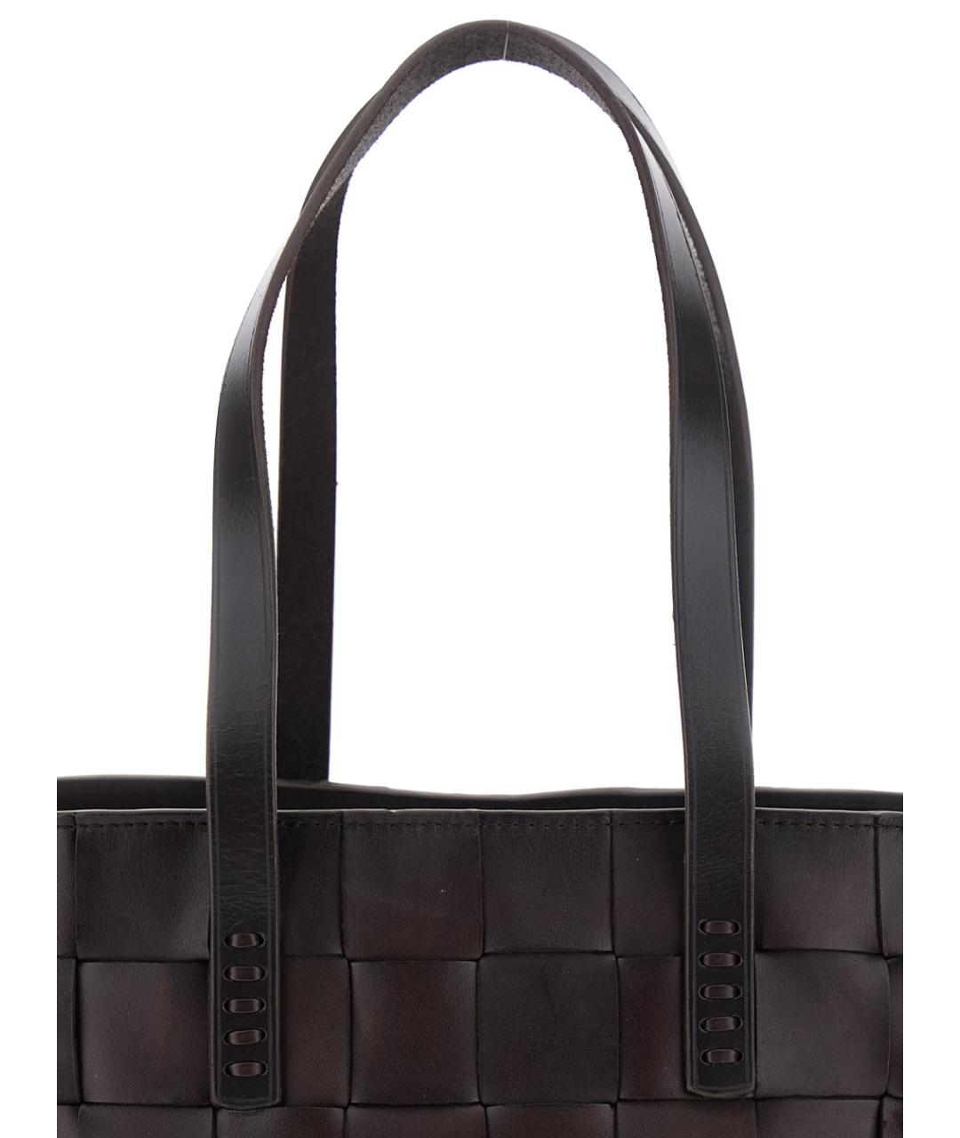 Dragon Diffusion Коричневая кожаная сумка тоут, фото 3