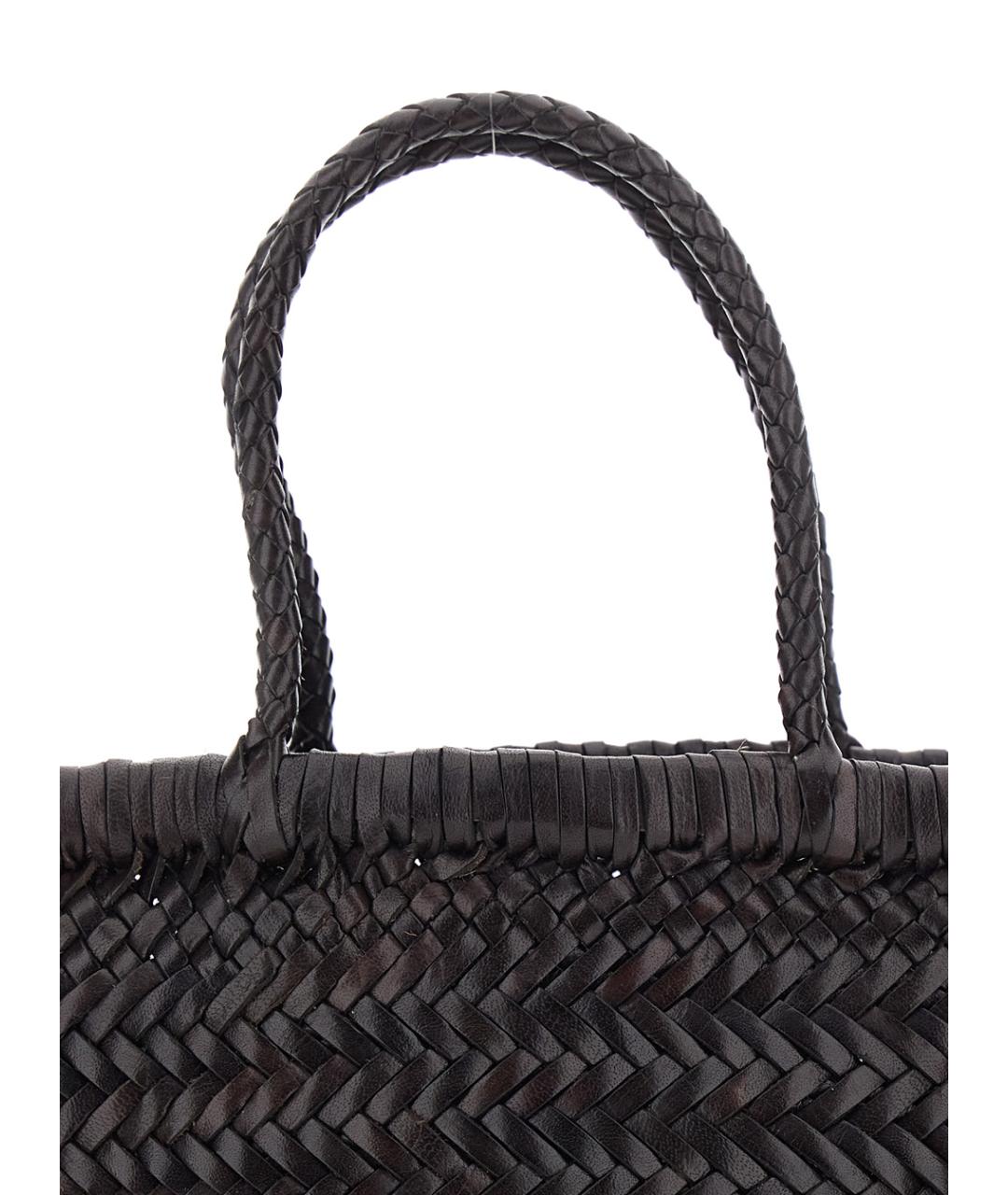 Dragon Diffusion Коричневая кожаная сумка тоут, фото 3