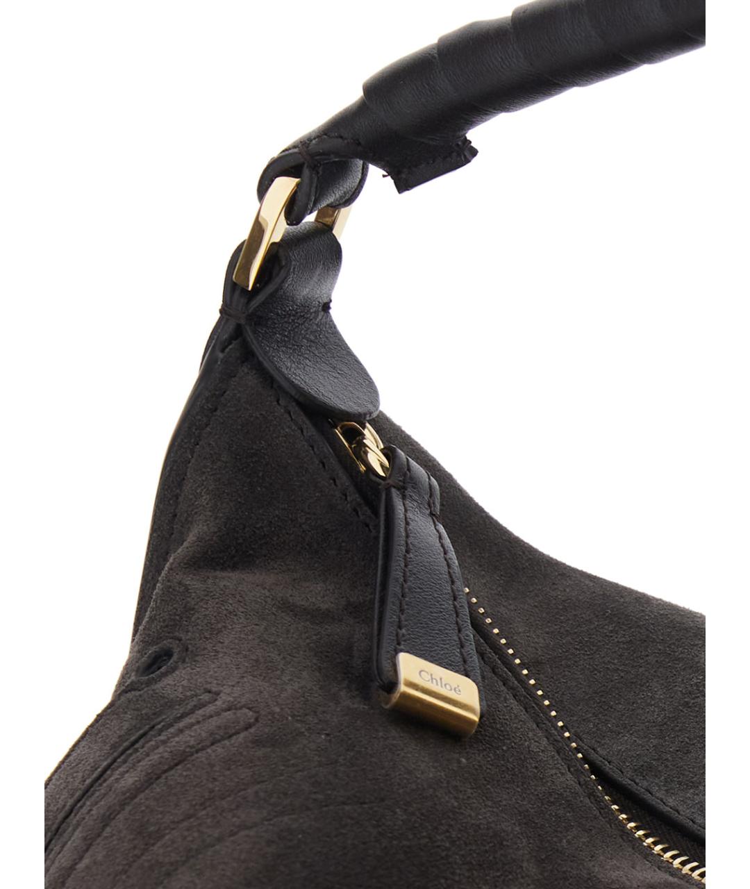CHLOE Коричневая замшевая сумка через плечо, фото 3