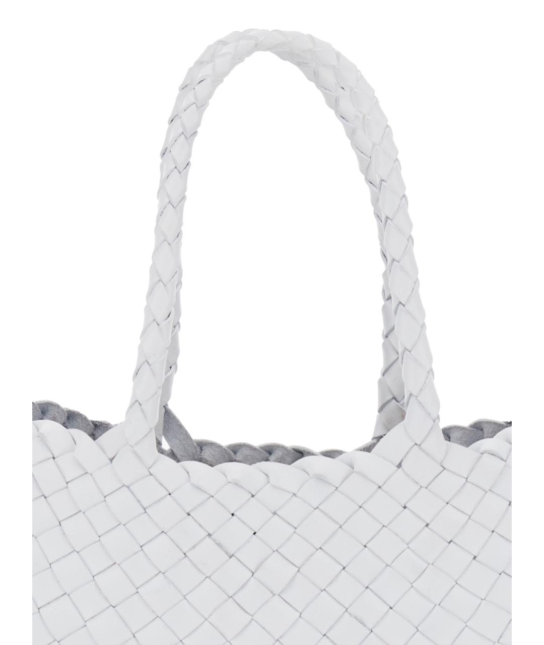 Dragon Diffusion Белая кожаная сумка тоут, фото 3