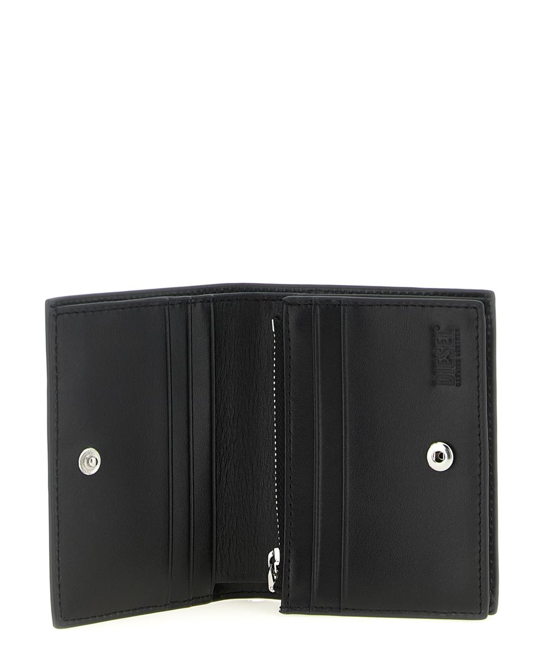 DIESEL Черный кожаный кошелек, фото 3