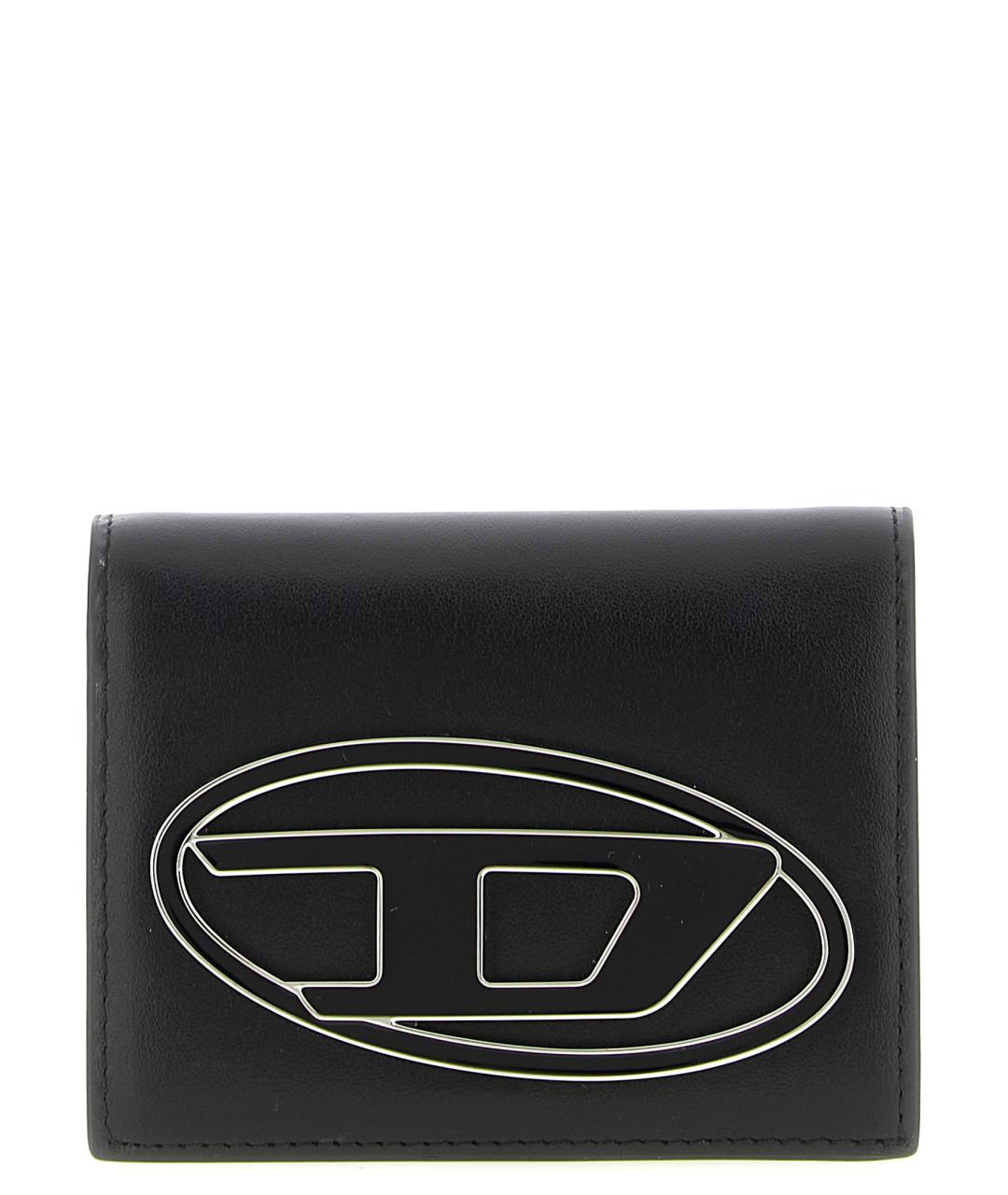DIESEL Черный кожаный кошелек, фото 1