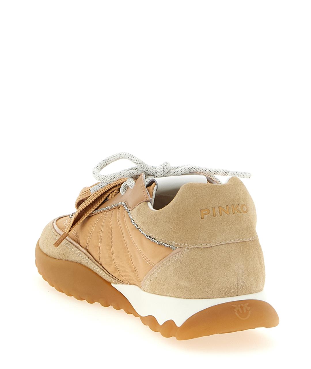 PINKO Бежевые замшевые кроссовки, фото 3
