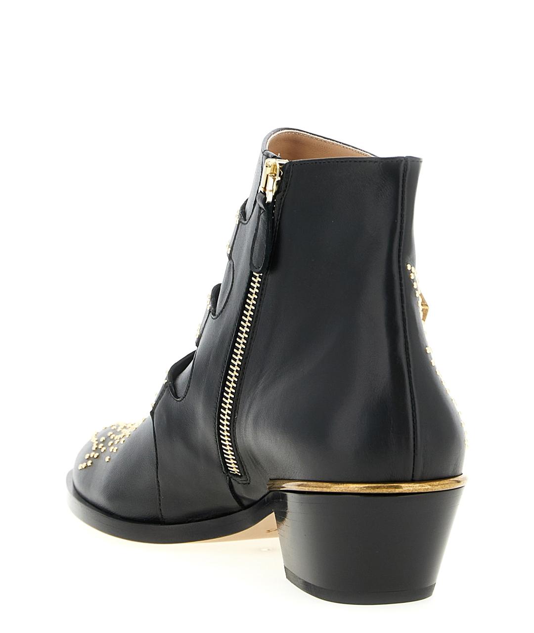 CHLOE Черные кожаные ботинки, фото 3