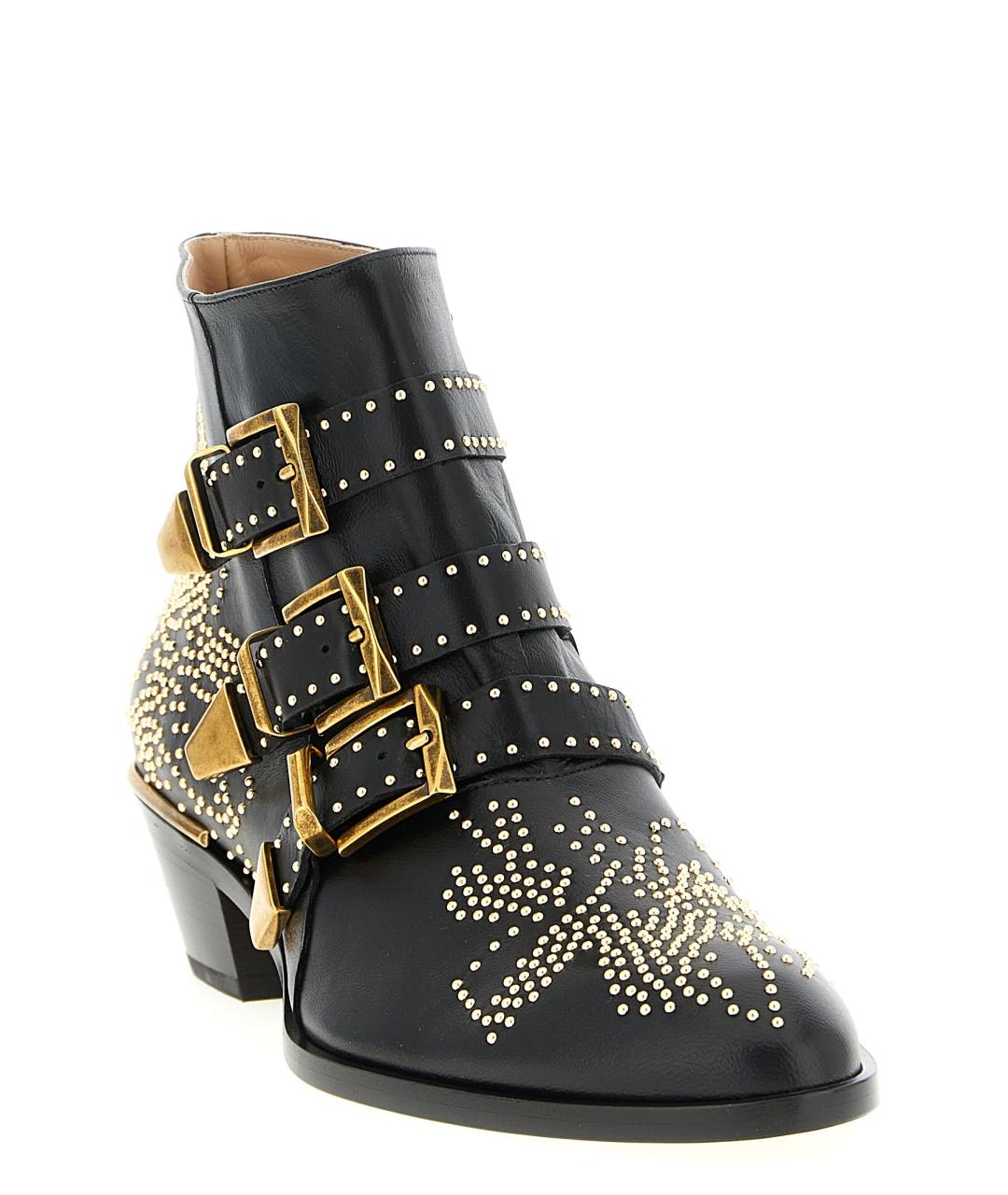 CHLOE Черные кожаные ботинки, фото 2