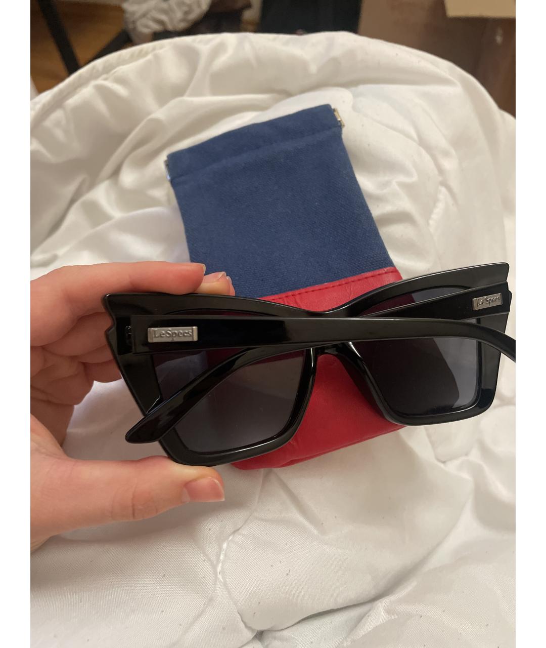 LE SPECS Черные пластиковые солнцезащитные очки, фото 2