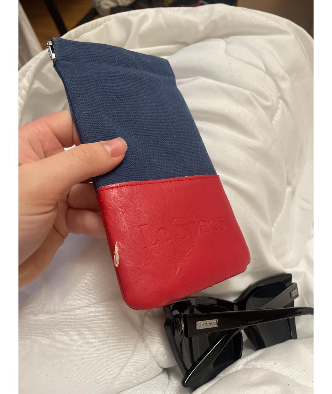 LE SPECS Черные пластиковые солнцезащитные очки, фото 3