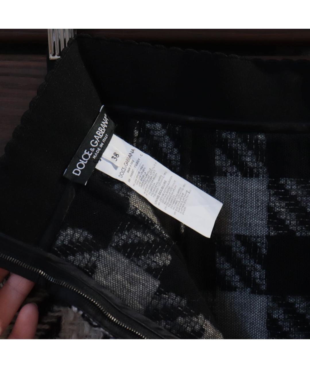 DOLCE&GABBANA Мульти шерстяная юбка мини, фото 4