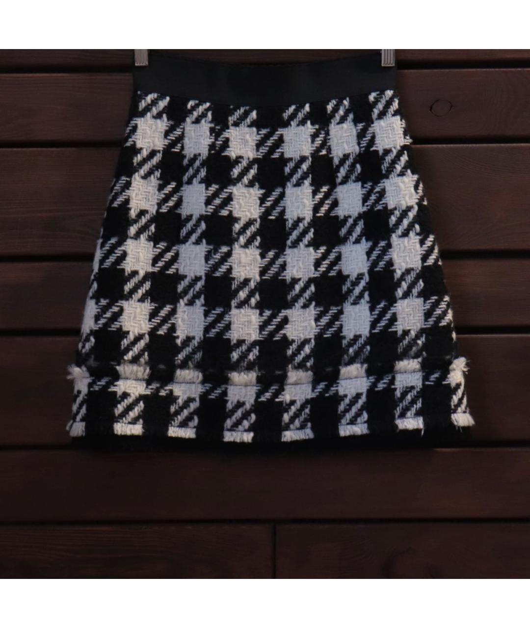 DOLCE&GABBANA Мульти шерстяная юбка мини, фото 2