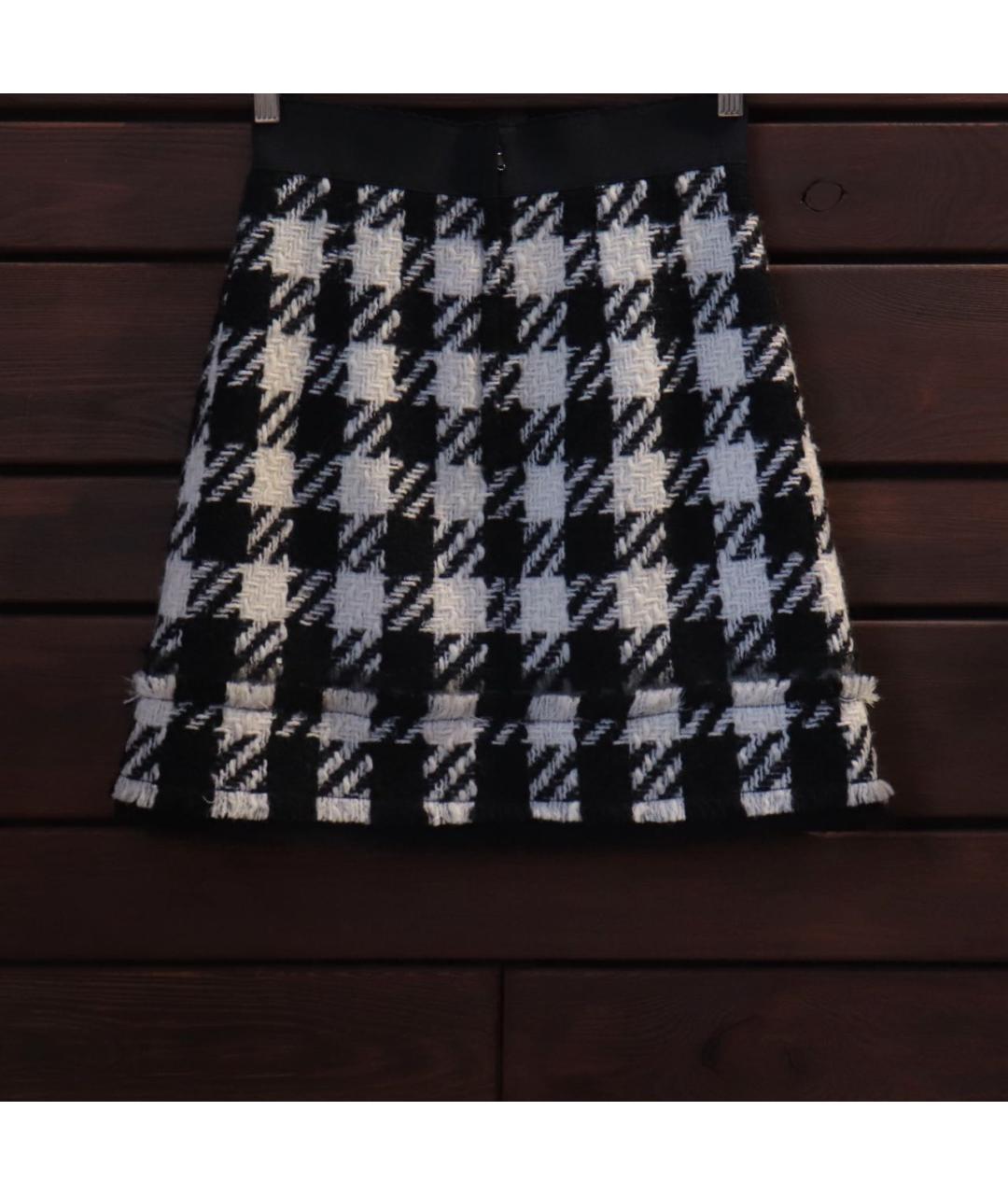 DOLCE&GABBANA Мульти шерстяная юбка мини, фото 3