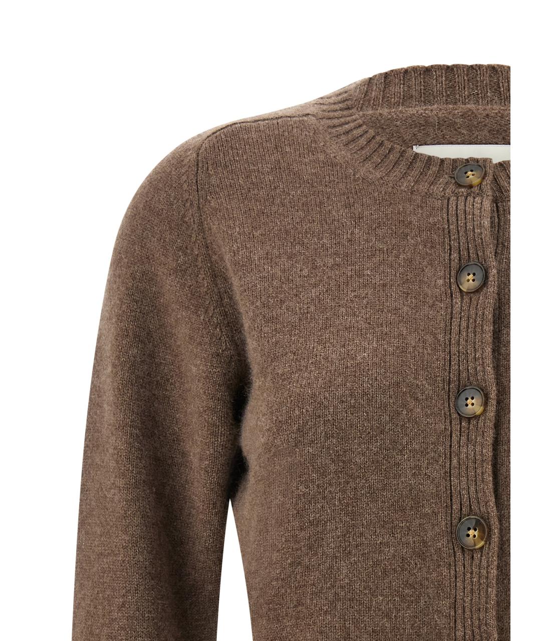 LOULOU STUDIO Коричневый кашемировый кардиган, фото 3