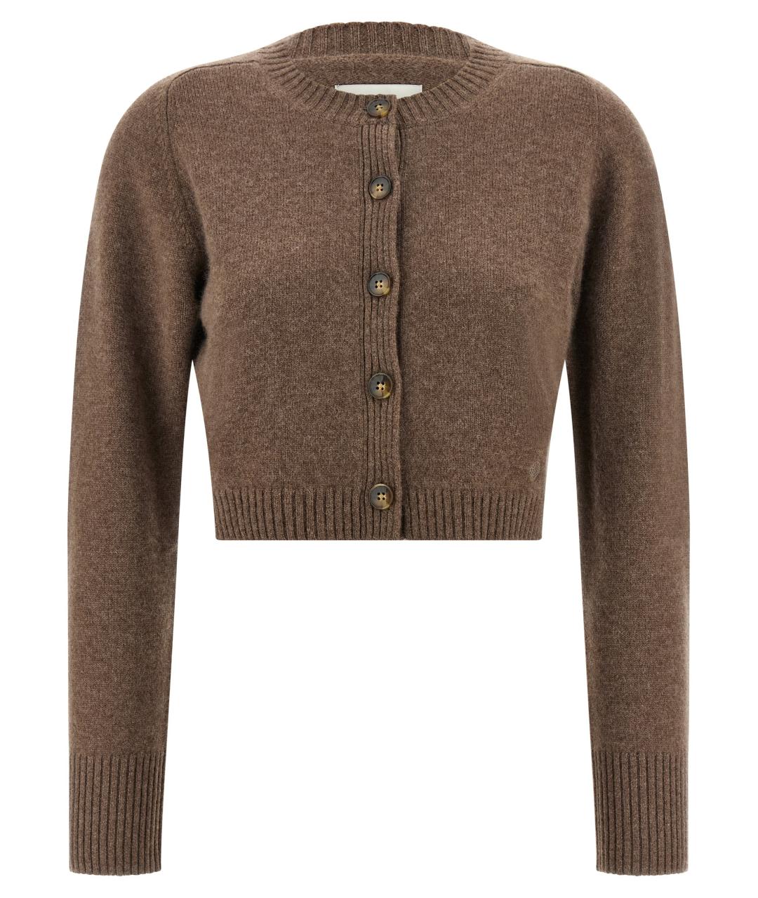 LOULOU STUDIO Коричневый кашемировый кардиган, фото 1