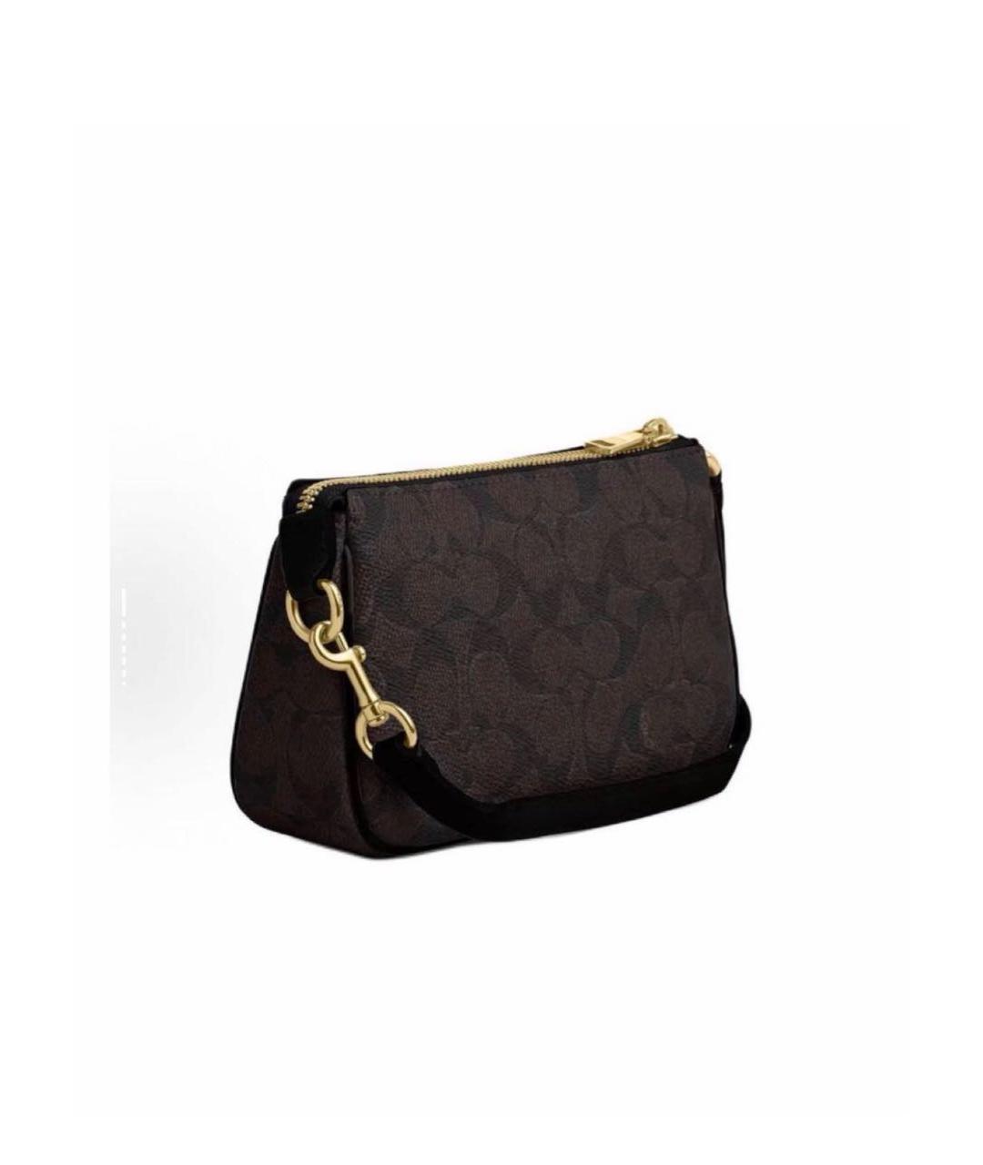 COACH Коричневая сумка с короткими ручками, фото 3