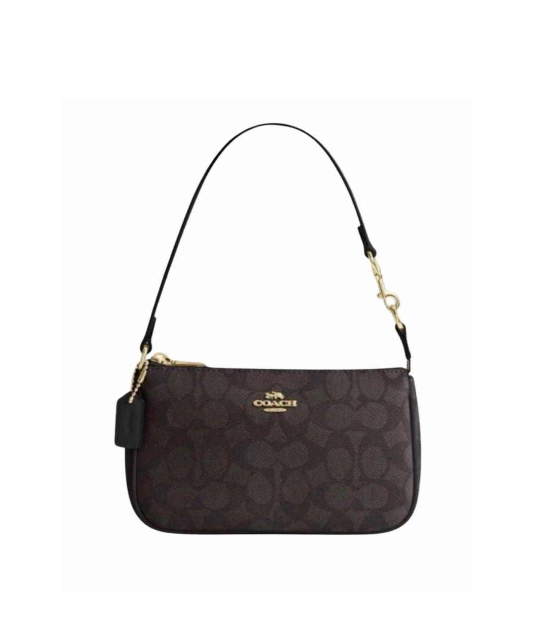 COACH Коричневая сумка с короткими ручками, фото 5