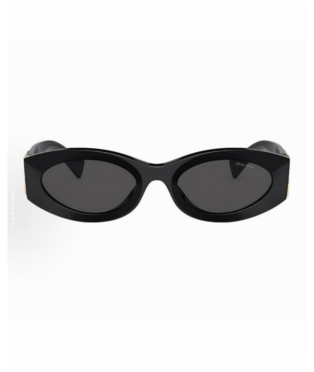 MIU MIU Черные пластиковые солнцезащитные очки, фото 2