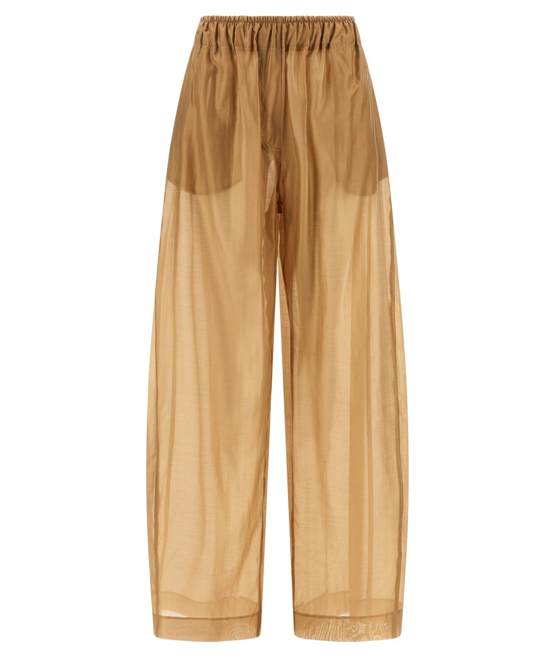 THELATEST Бежевые прямые брюки, фото 1