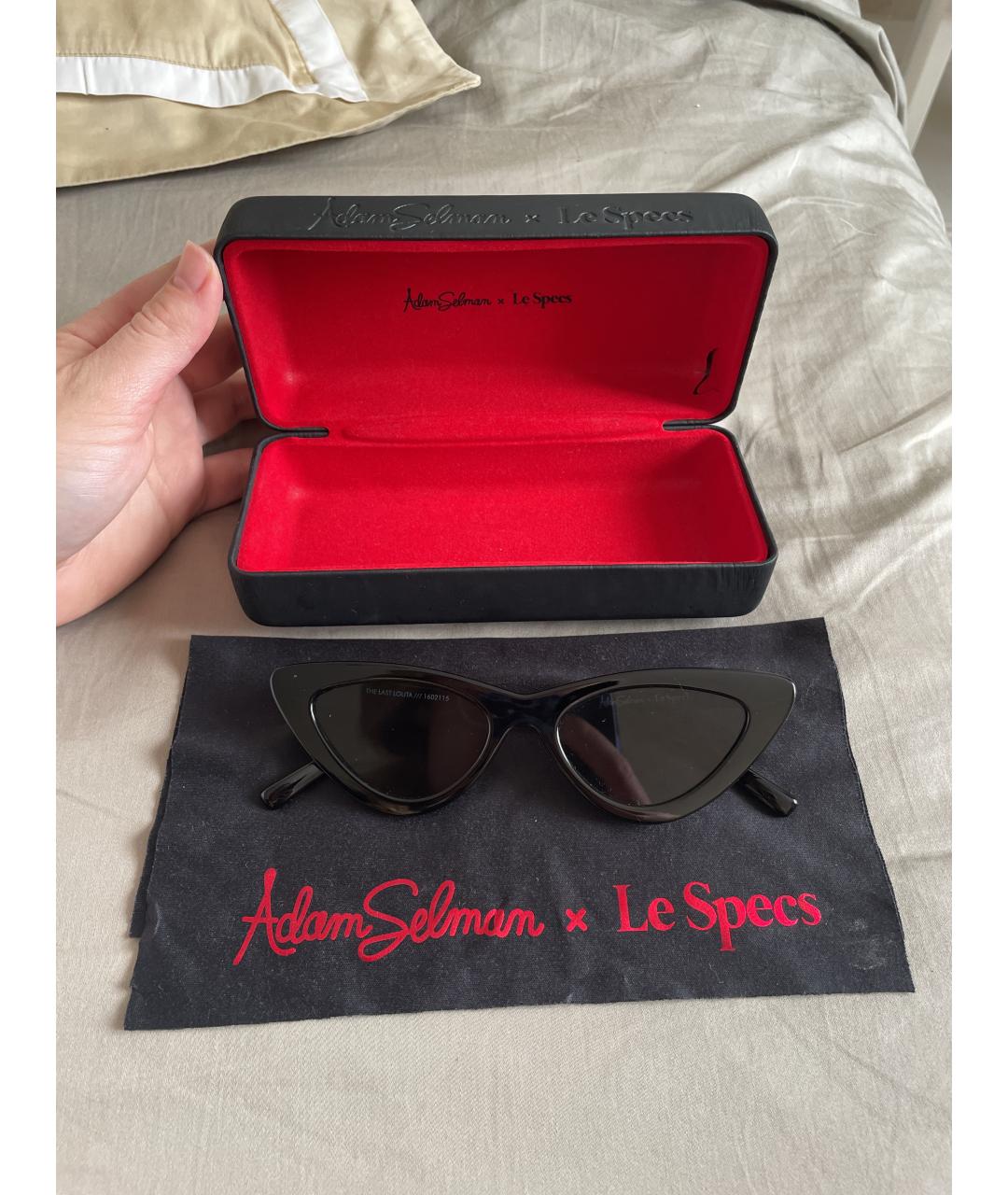 LE SPECS Черные пластиковые солнцезащитные очки, фото 4