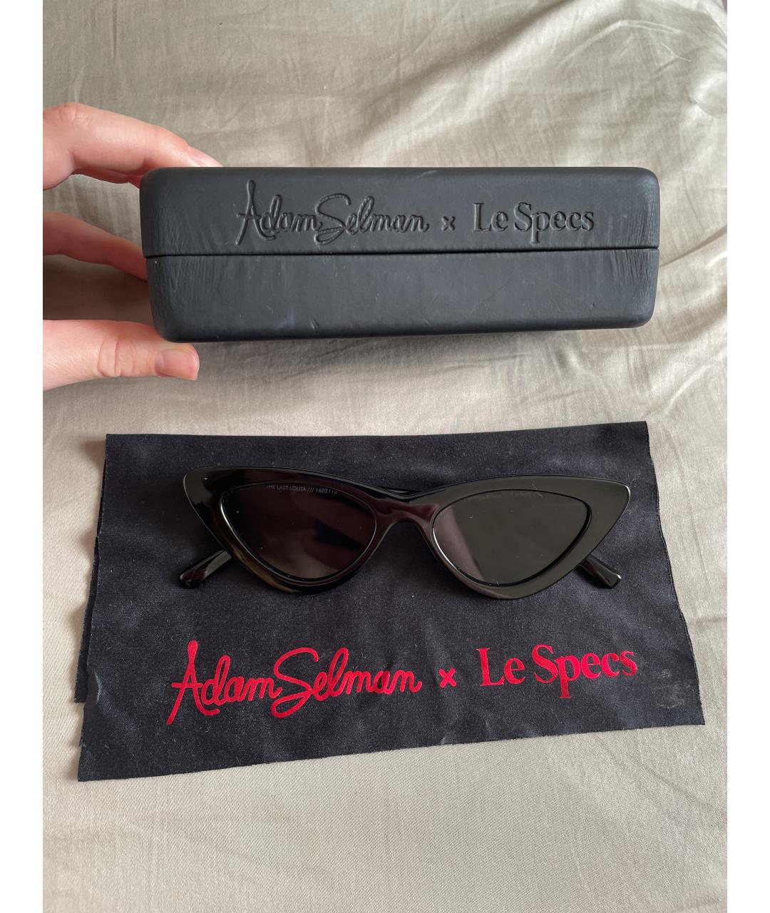 LE SPECS Черные пластиковые солнцезащитные очки, фото 2