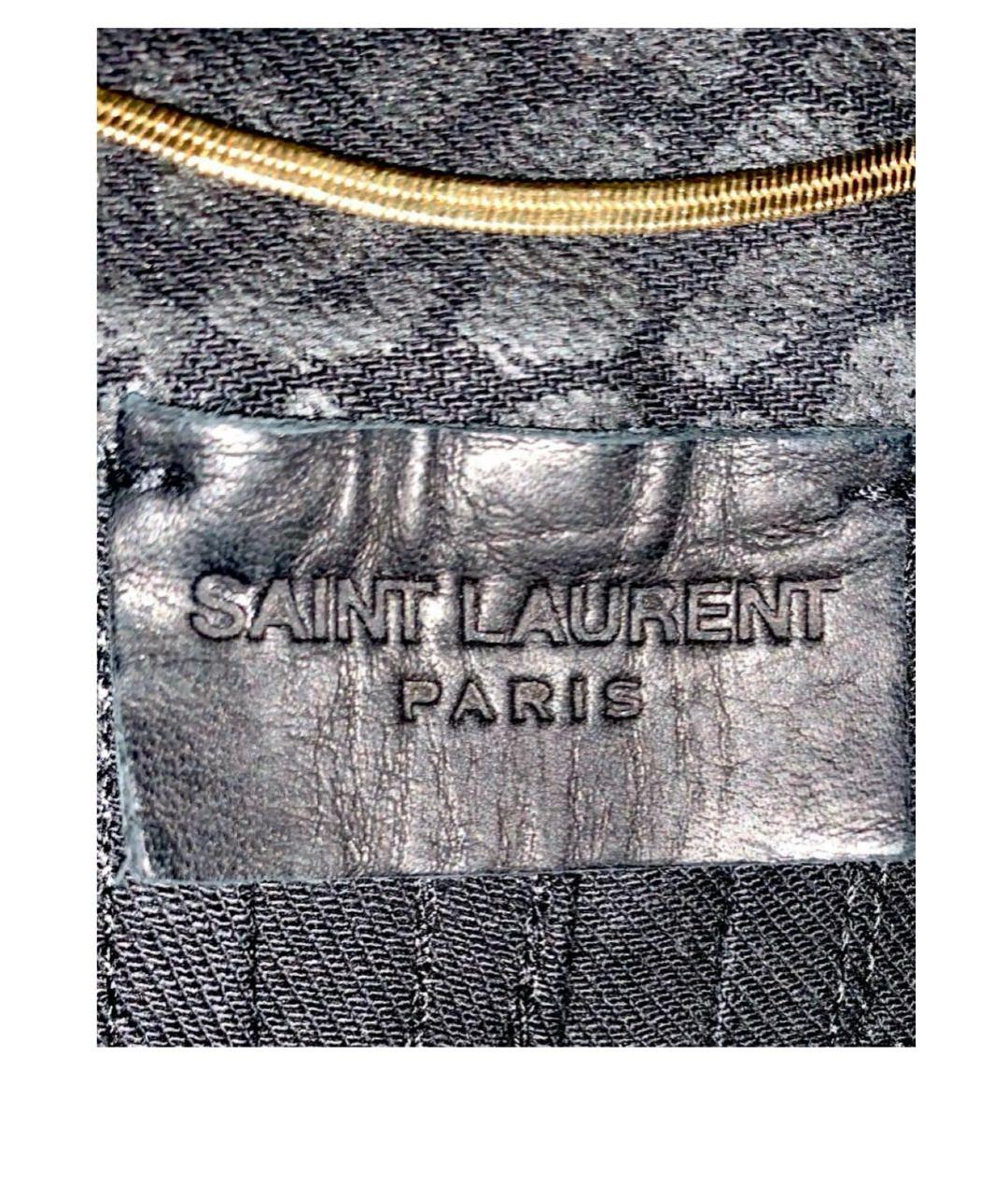 SAINT LAURENT Черные хлопковые прямые джинсы, фото 3