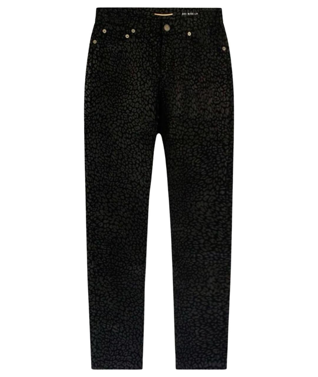 SAINT LAURENT Черные хлопковые прямые джинсы, фото 1